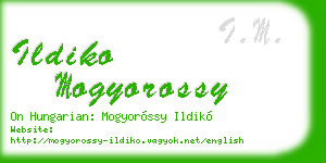 ildiko mogyorossy business card