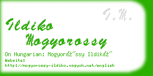 ildiko mogyorossy business card